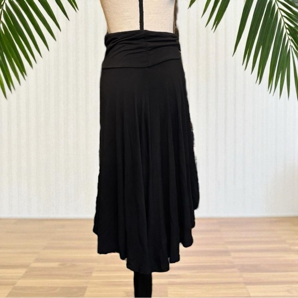 Express Y2K Black Asymmetrical Handkerchief Hem Skirt XS - Picture 6 of 10
